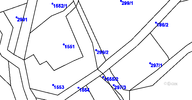 Parcela st. 299/2 v KÚ Krmelín, Katastrální mapa