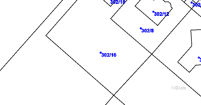 Parcela st. 302/16 v KÚ Krmelín, Katastrální mapa