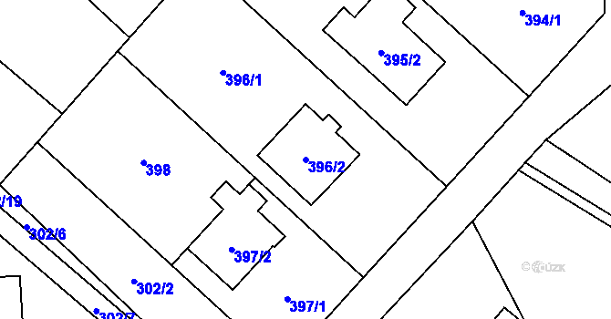 Parcela st. 396/2 v KÚ Krmelín, Katastrální mapa