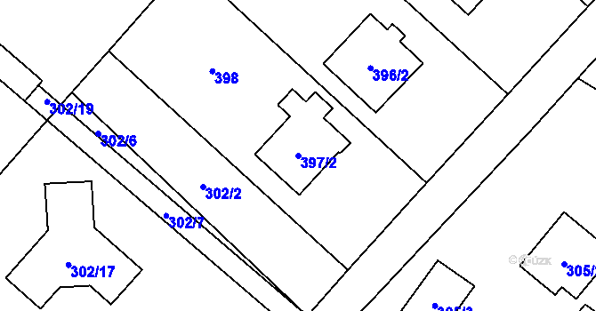 Parcela st. 397/2 v KÚ Krmelín, Katastrální mapa