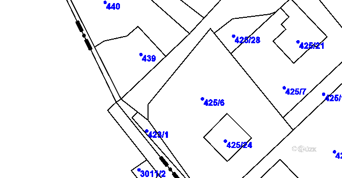 Parcela st. 425/20 v KÚ Krmelín, Katastrální mapa