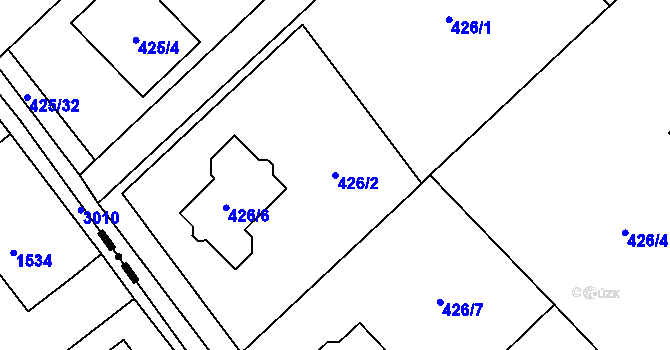 Parcela st. 426/2 v KÚ Krmelín, Katastrální mapa