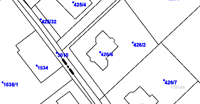 Parcela st. 426/6 v KÚ Krmelín, Katastrální mapa