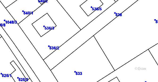 Parcela st. 535 v KÚ Krmelín, Katastrální mapa