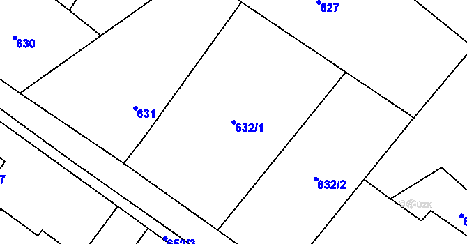 Parcela st. 632/1 v KÚ Krmelín, Katastrální mapa