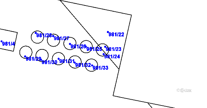Parcela st. 981/24 v KÚ Krmelín, Katastrální mapa