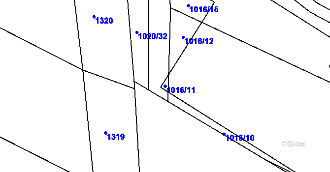 Parcela st. 1016/11 v KÚ Krmelín, Katastrální mapa