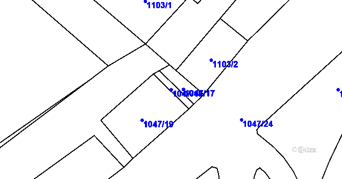 Parcela st. 1047/18 v KÚ Krmelín, Katastrální mapa