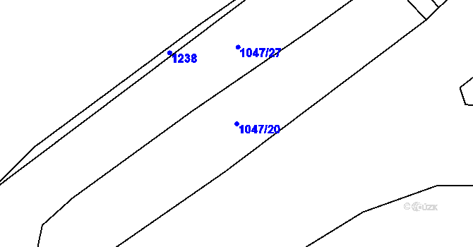 Parcela st. 1047/20 v KÚ Krmelín, Katastrální mapa