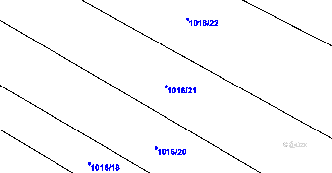 Parcela st. 1016/21 v KÚ Krmelín, Katastrální mapa