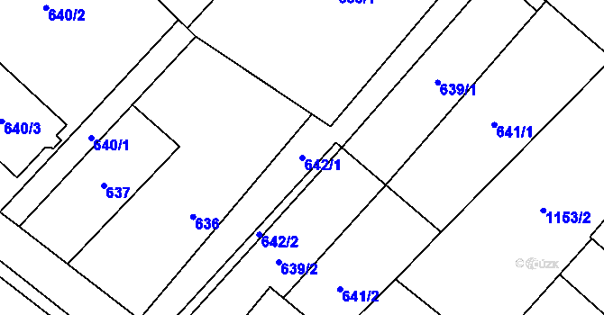 Parcela st. 642/1 v KÚ Krmelín, Katastrální mapa