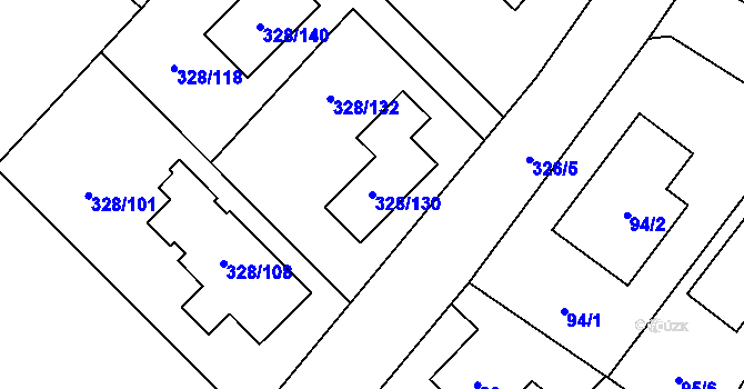 Parcela st. 328/130 v KÚ Krmelín, Katastrální mapa