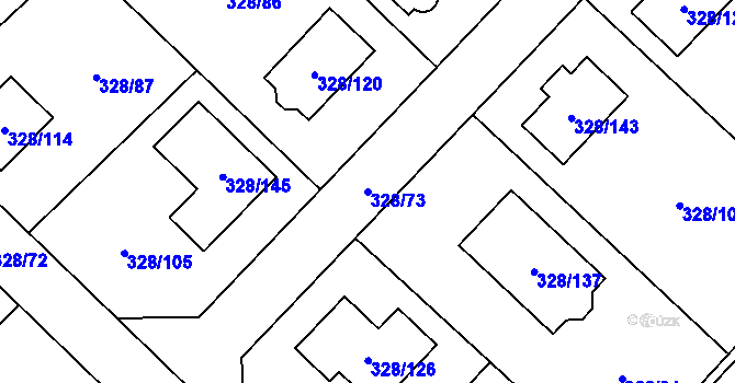 Parcela st. 328/73 v KÚ Krmelín, Katastrální mapa