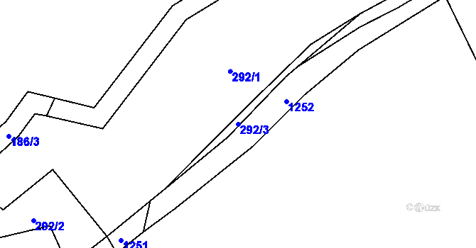 Parcela st. 292/3 v KÚ Krmelín, Katastrální mapa