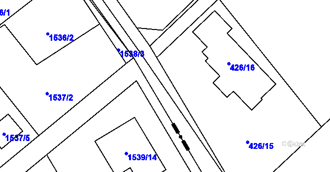 Parcela st. 426/8 v KÚ Krmelín, Katastrální mapa