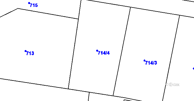 Parcela st. 714/4 v KÚ Krmelín, Katastrální mapa