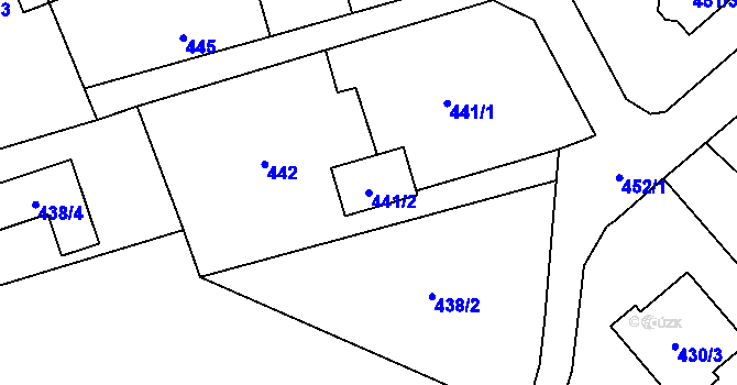 Parcela st. 441/2 v KÚ Krmelín, Katastrální mapa