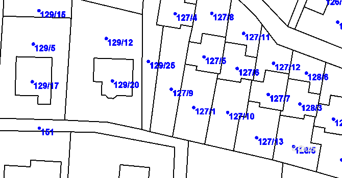 Parcela st. 127/9 v KÚ Krmelín, Katastrální mapa