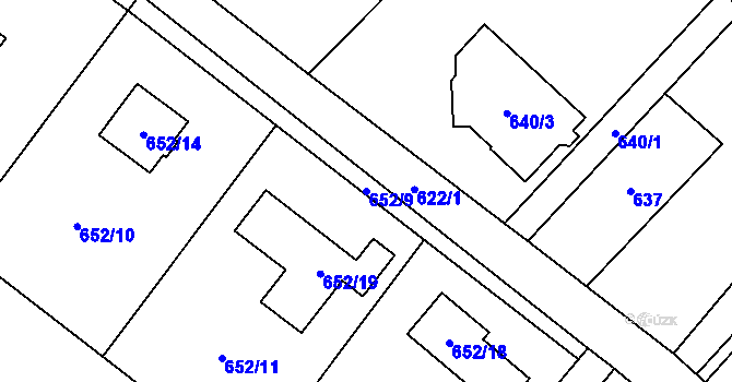 Parcela st. 652/9 v KÚ Krmelín, Katastrální mapa