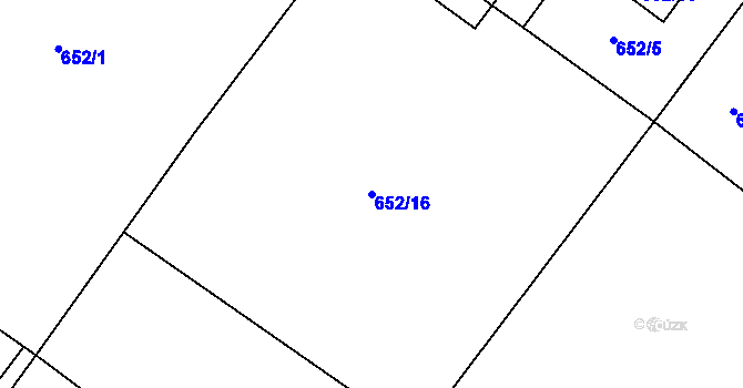 Parcela st. 652/16 v KÚ Krmelín, Katastrální mapa