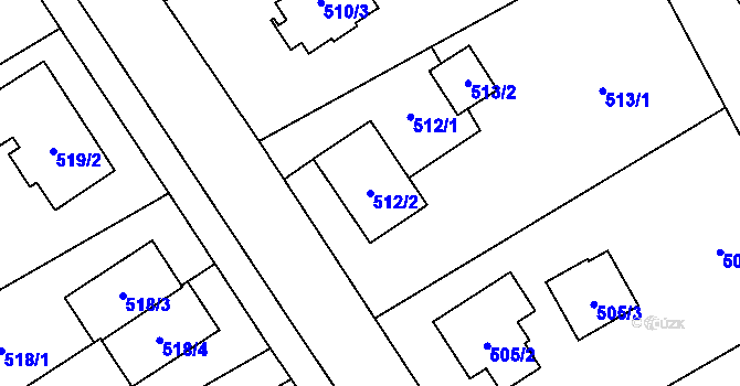 Parcela st. 512/2 v KÚ Krmelín, Katastrální mapa
