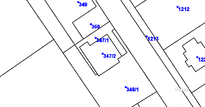 Parcela st. 347/2 v KÚ Krmelín, Katastrální mapa