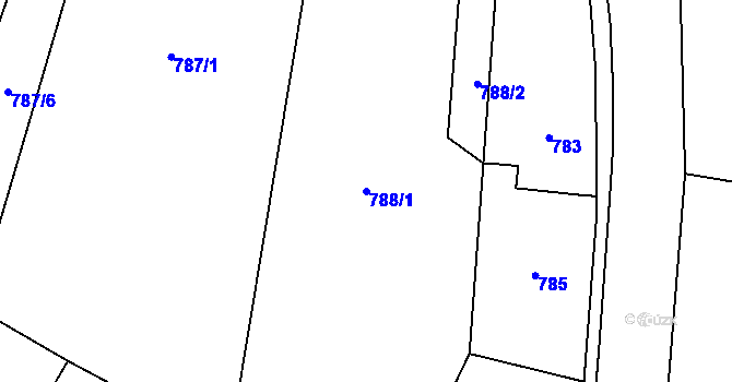 Parcela st. 788/1 v KÚ Krmelín, Katastrální mapa