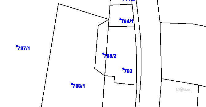 Parcela st. 788/2 v KÚ Krmelín, Katastrální mapa