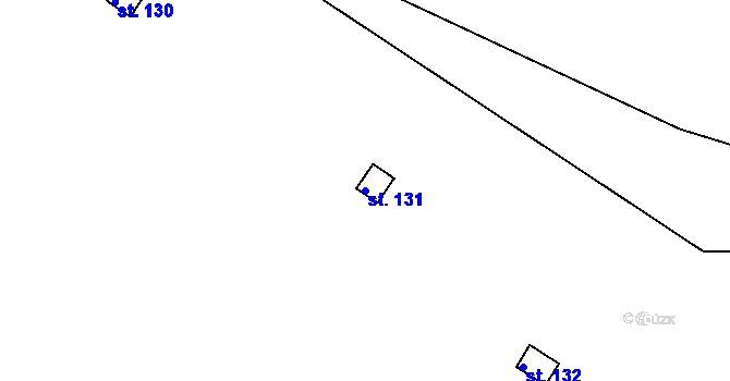 Parcela st. 131 v KÚ Teletín, Katastrální mapa