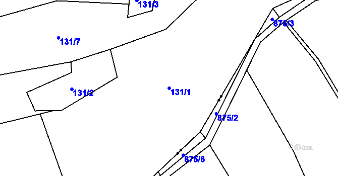 Parcela st. 131/1 v KÚ Třebsín, Katastrální mapa