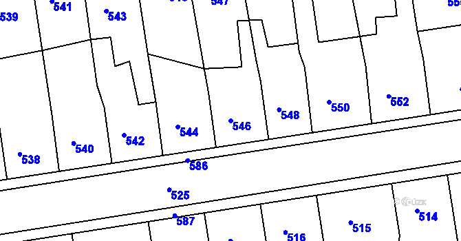 Parcela st. 546 v KÚ Opavské Předměstí, Katastrální mapa