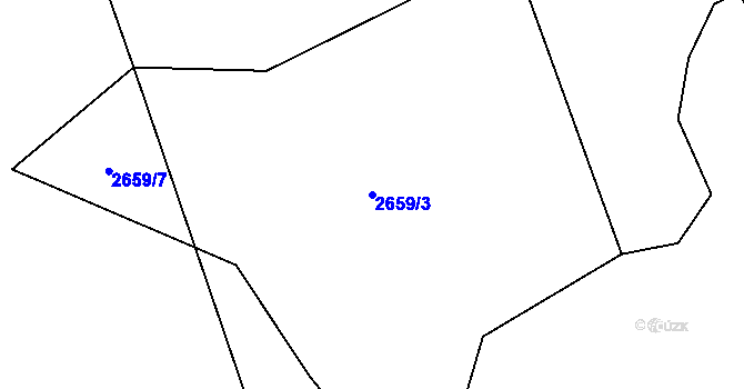 Parcela st. 2659/3 v KÚ Opavské Předměstí, Katastrální mapa
