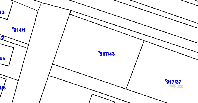 Parcela st. 917/43 v KÚ Opavské Předměstí, Katastrální mapa