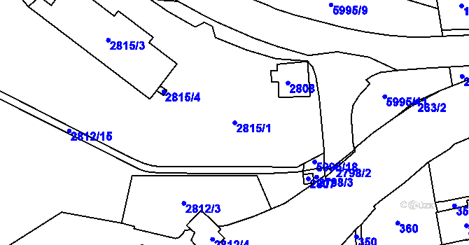 Parcela st. 2815/1 v KÚ Krnov-Horní Předměstí, Katastrální mapa