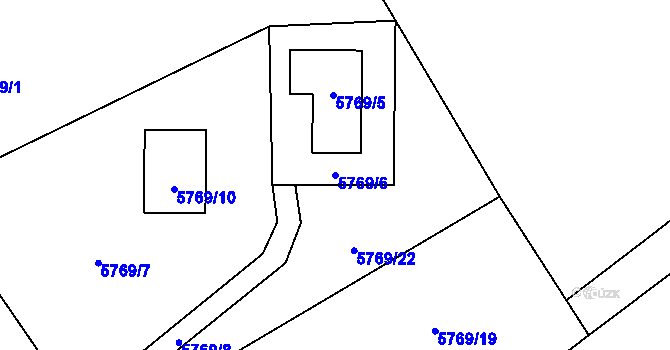 Parcela st. 5769/6 v KÚ Krnov-Horní Předměstí, Katastrální mapa