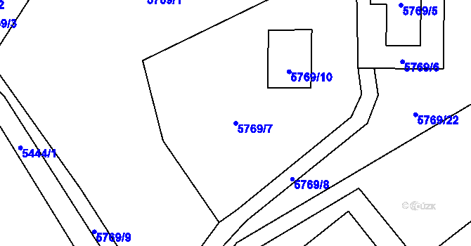 Parcela st. 5769/7 v KÚ Krnov-Horní Předměstí, Katastrální mapa