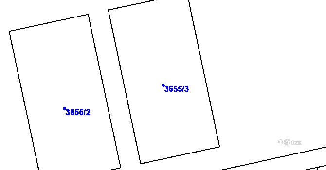 Parcela st. 3655/3 v KÚ Krnov-Horní Předměstí, Katastrální mapa