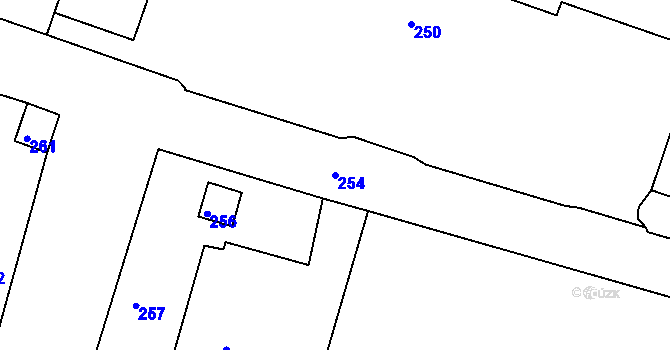 Parcela st. 254 v KÚ Krnov-Horní Předměstí, Katastrální mapa