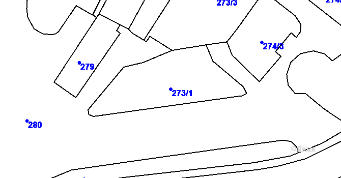 Parcela st. 273/1 v KÚ Krnov-Horní Předměstí, Katastrální mapa