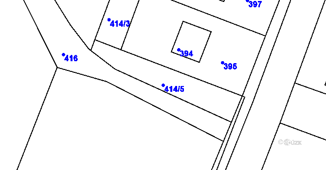 Parcela st. 414/5 v KÚ Krnov-Horní Předměstí, Katastrální mapa