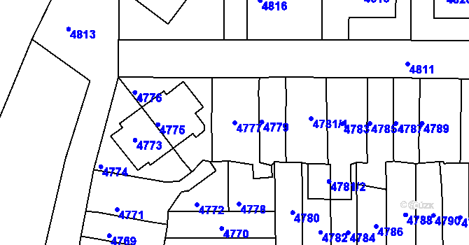 Parcela st. 4777 v KÚ Krnov-Horní Předměstí, Katastrální mapa