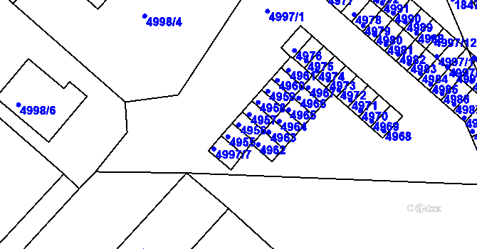 Parcela st. 4956 v KÚ Krnov-Horní Předměstí, Katastrální mapa
