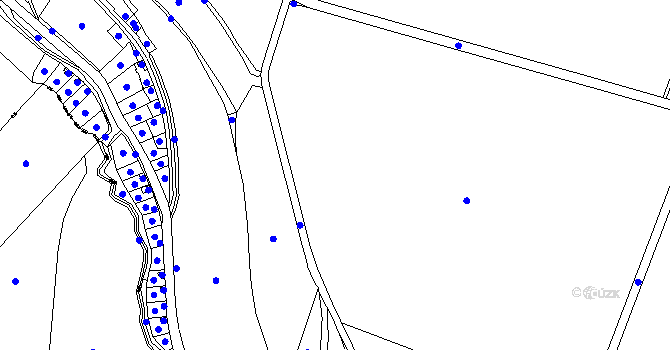 Parcela st. 74/1 v KÚ Krnsko, Katastrální mapa