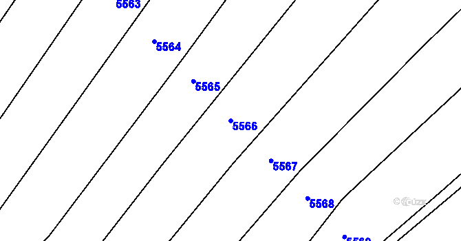 Parcela st. 5566 v KÚ Krokočín, Katastrální mapa