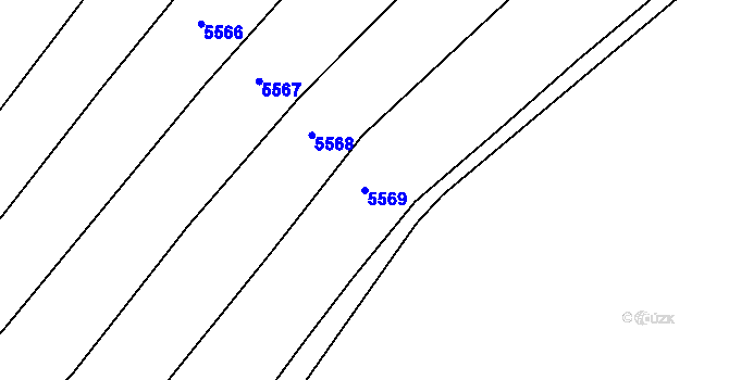 Parcela st. 5569 v KÚ Krokočín, Katastrální mapa
