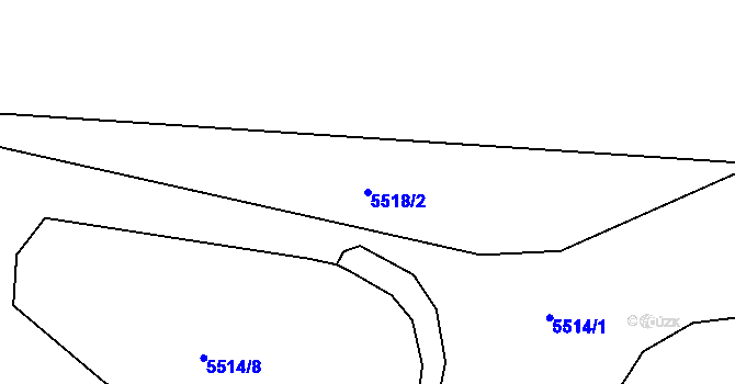 Parcela st. 5518/2 v KÚ Krokočín, Katastrální mapa