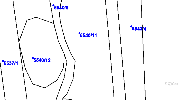 Parcela st. 5541/6 v KÚ Krokočín, Katastrální mapa