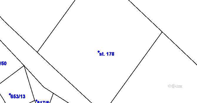 Parcela st. 178 v KÚ Krokočín, Katastrální mapa
