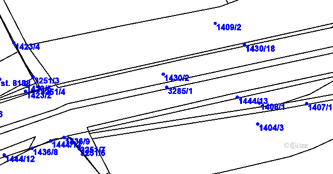 Parcela st. 3285/1 v KÚ Kroměříž, Katastrální mapa
