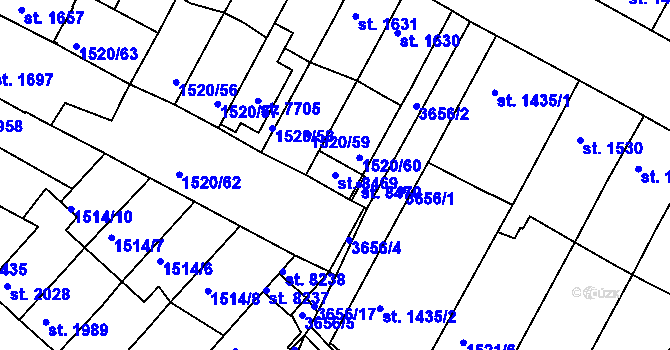 Parcela st. 8469 v KÚ Kroměříž, Katastrální mapa